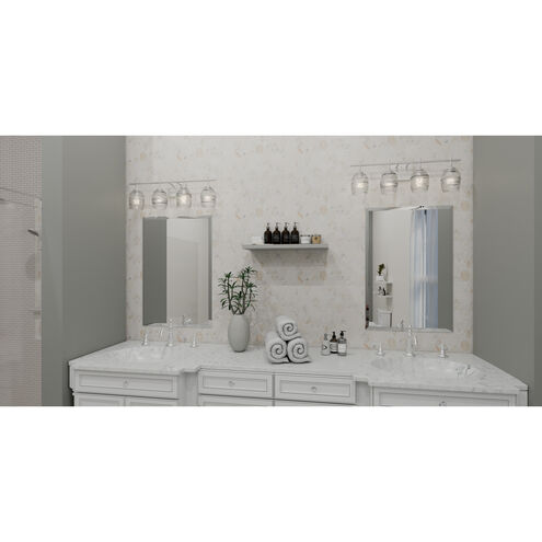Lucy 4 Light 29 inch Brushed Nickel Bath Light Wall Light, Extra Large