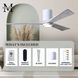 Atlas Irene-3HLK 60 inch Gloss White with Barnwood Tone Blades Ceiling Mount Paddle Fan in Barn Wood, Flush Mounted