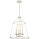 Joanie 4 Light 17.25 inch Antique White Pendant Ceiling Light