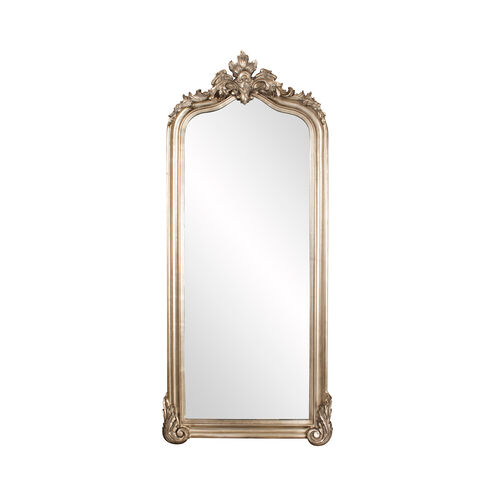 Tudor 87 X 38 inch Champagne Silver Leaf Floor Mirror
