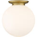 Beacon 1 Light 17.75 inch Brushed Brass Flush Mount Ceiling Light
