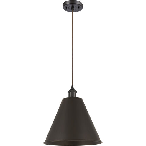 Ballston Cone LED 12 inch Oil Rubbed Bronze Mini Pendant Ceiling Light