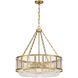 Mancini 6 Light 26 inch Warm Brass Pendant Ceiling Light