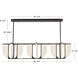 Anders 58.75 inch Vintage Brass Linear Pendant Ceiling Light