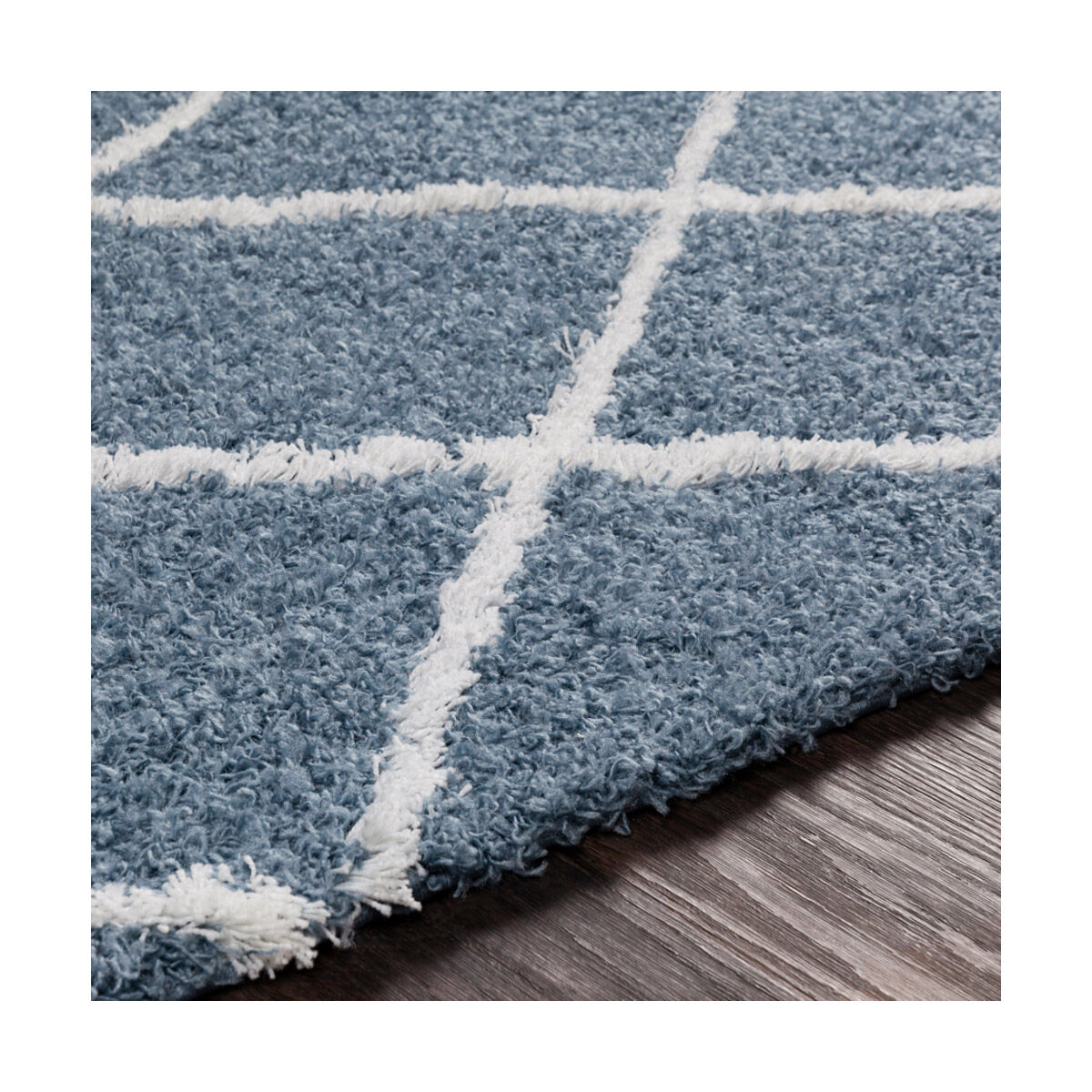 Urban Shag 35 X 24 inch Denim/White Rugs, Rectangle