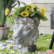 Crown Lion Gray Outdoor Planter