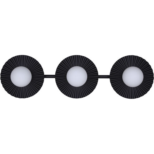 Payton 3 Light 28.5 inch Black Vanity Light Wall Light