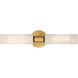 Wexmere 2 Light 21 inch Legacy Brass and Dark Matte Black Vanity Wall Light