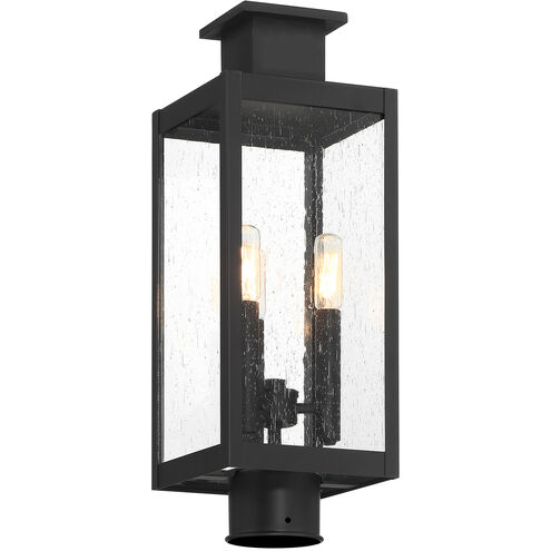 Ascott 3 Light 18.75 inch Black Outdoor Post Lantern