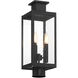 Ascott 3 Light 18.75 inch Black Outdoor Post Lantern