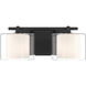 Seville 2 Light 14.5 inch Dark Matte Black Vanity Wall Light
