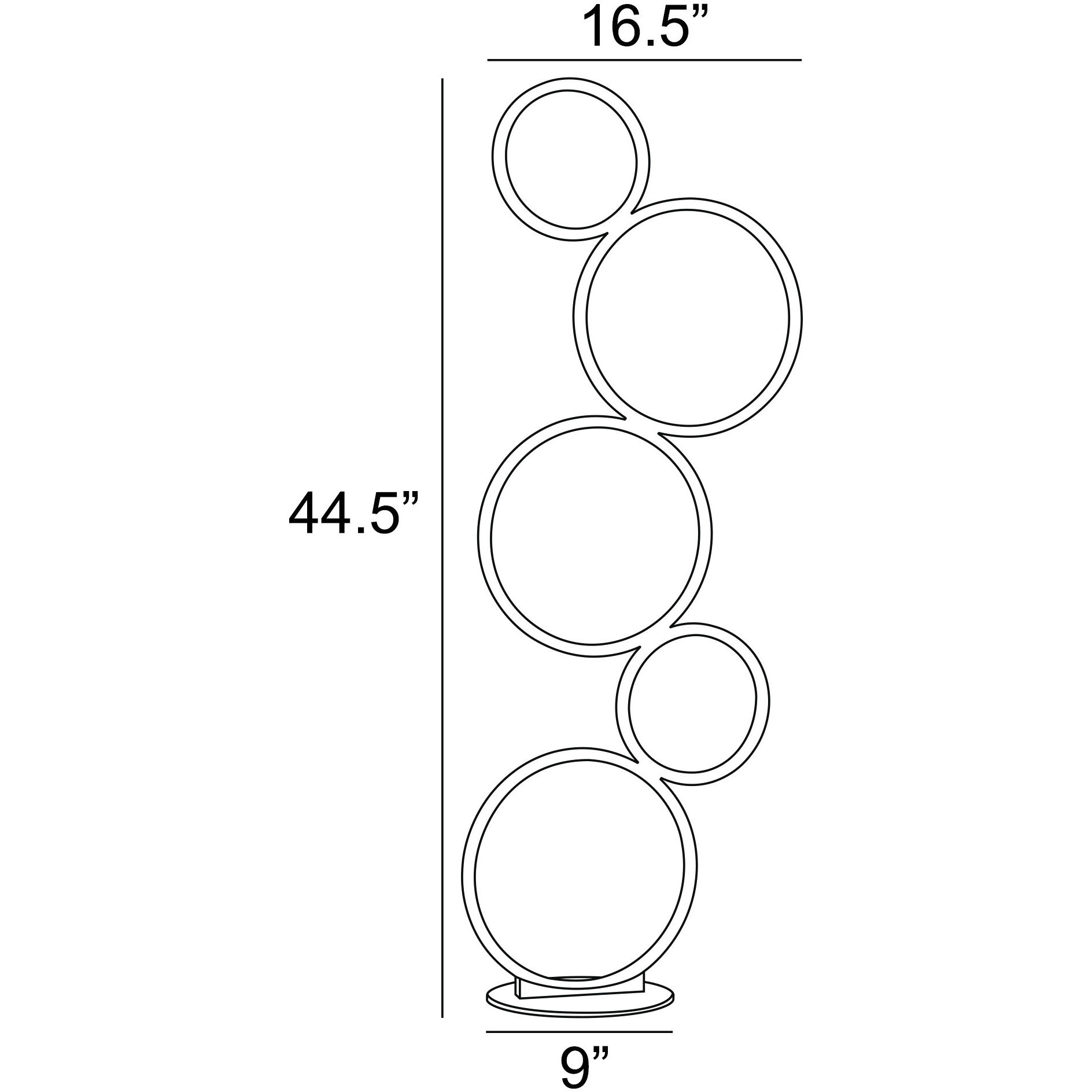 Fedora 44.75 inch 24.00 watt Silver Floor Lamp Portable Light