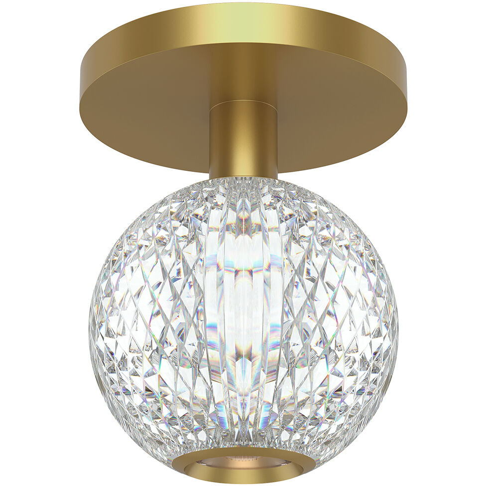 Marni LED 4.38 inch Natural Brass Flush Mount Ceiling Light