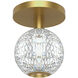 Marni LED 4.38 inch Natural Brass Flush Mount Ceiling Light