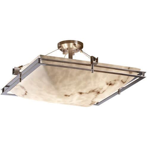 LumenAria LED 28 inch Brushed Nickel Semi-Flush Ceiling Light