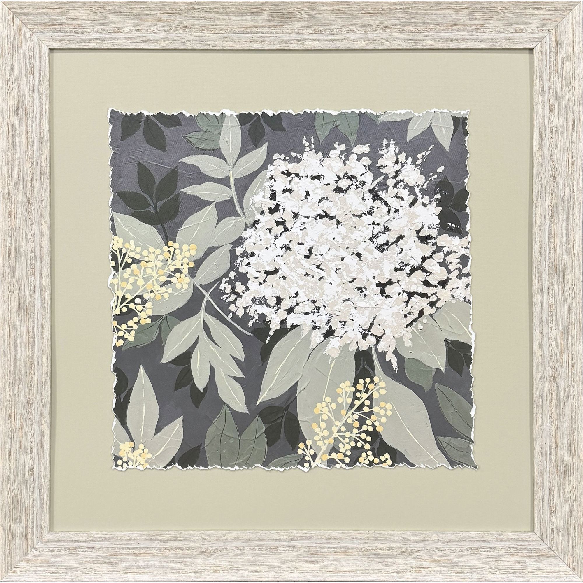 My Garden Green and White and Black Framed Art, Propac