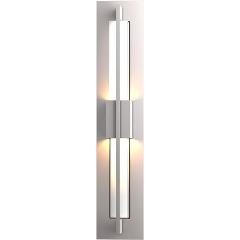 Double Axis LED 23.5 inch Coastal Burnished Steel Outdoor Sconce, Small