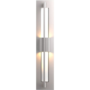 Double Axis LED 23.5 inch Coastal Burnished Steel Outdoor Sconce, Small