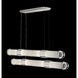 Bond LED 60 inch Silver Pendant Ceiling Light in Bahama Sand Studio Glass