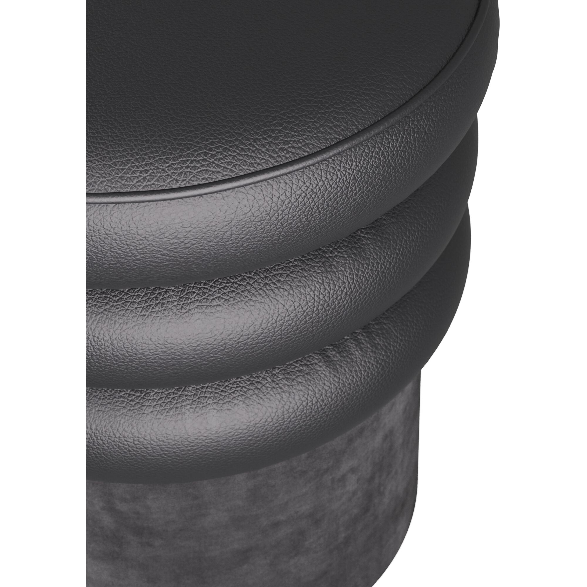 Rollo 18 inch Black Ottomon