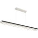 Tessera LED 62.6 inch Salt White with Licorice Linear Chandelier Ceiling Light