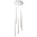 Cascade LED 17 inch Polished Nickel Multi-Light Pendant Ceiling Light in 5, Round, 28in.
