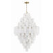 Addis 20 Light 31.5 inch Aged Brass Chandelier Ceiling Light in White