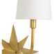 Etoile 1 Light 9.5 inch Natural Brass Wall Sconce Wall Light