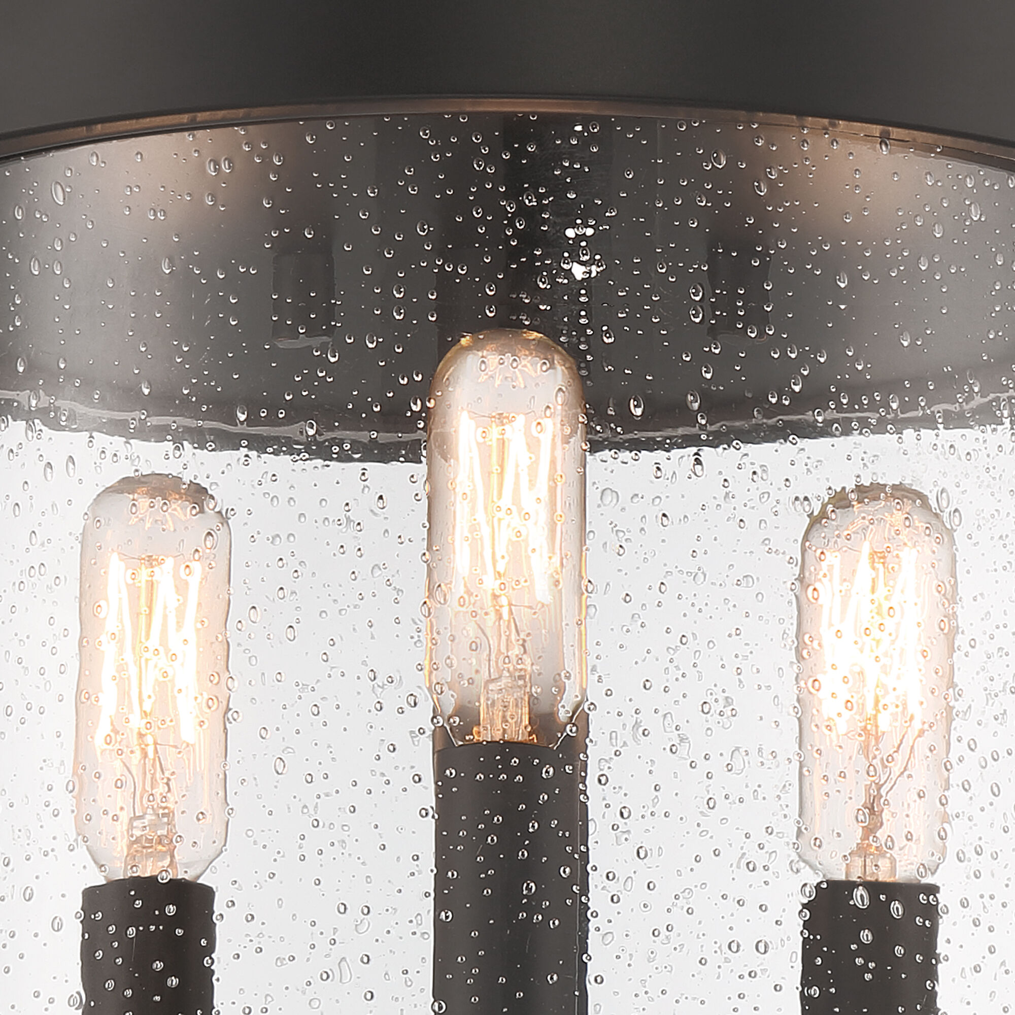 Otto 3 Light 1 inch Matte Black Flush Mount Ceiling Light