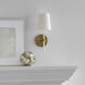 kate spade new york Monroe 1 Light 5 inch Burnished Brass Wall Sconce Wall Light in Burnished Brass / Gloss White