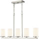 Verlana 5 Light 35 inch Brushed Nickel Linear Chandelier Ceiling Light