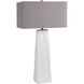 Sycamore 36 inch 150.00 watt Gloss White Ceramic with Brushed Nickel Accents Table Lamp Portable Light