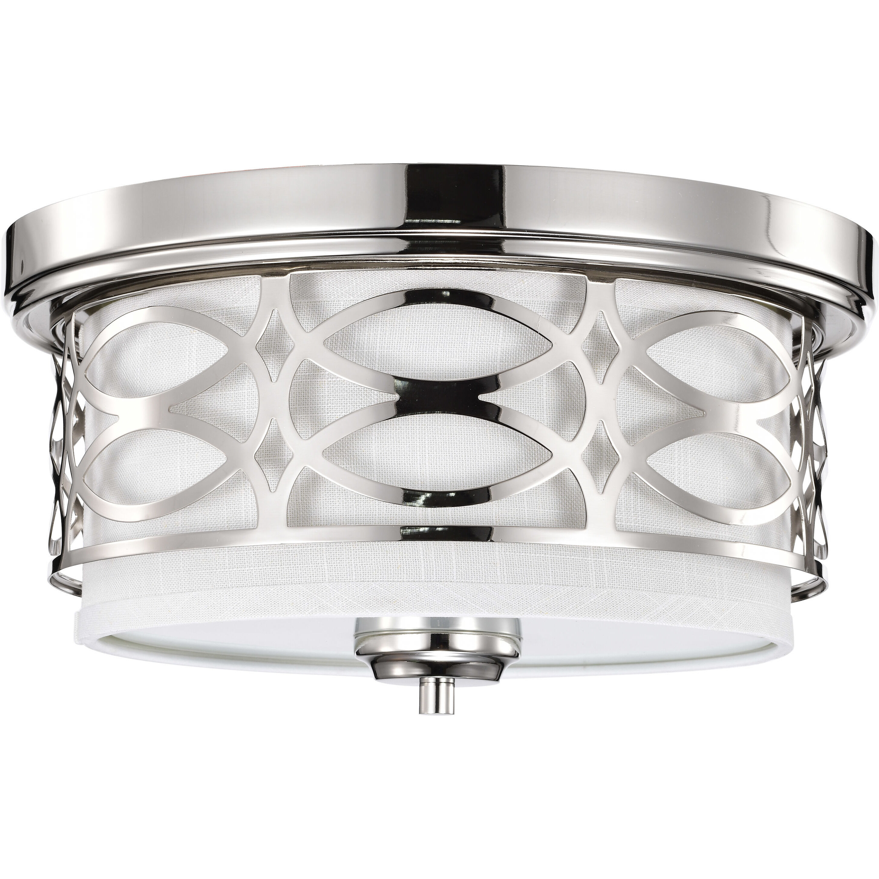 Harlow 2 Light 13.38 inch Polished Nickel Flush Mount Ceiling Light