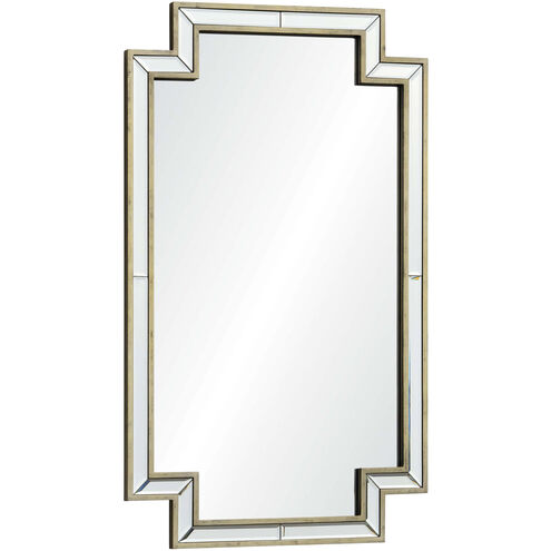 Raton 40 X 24 inch Antique Champagne Silver Wall Mirror, Medium Rectangular