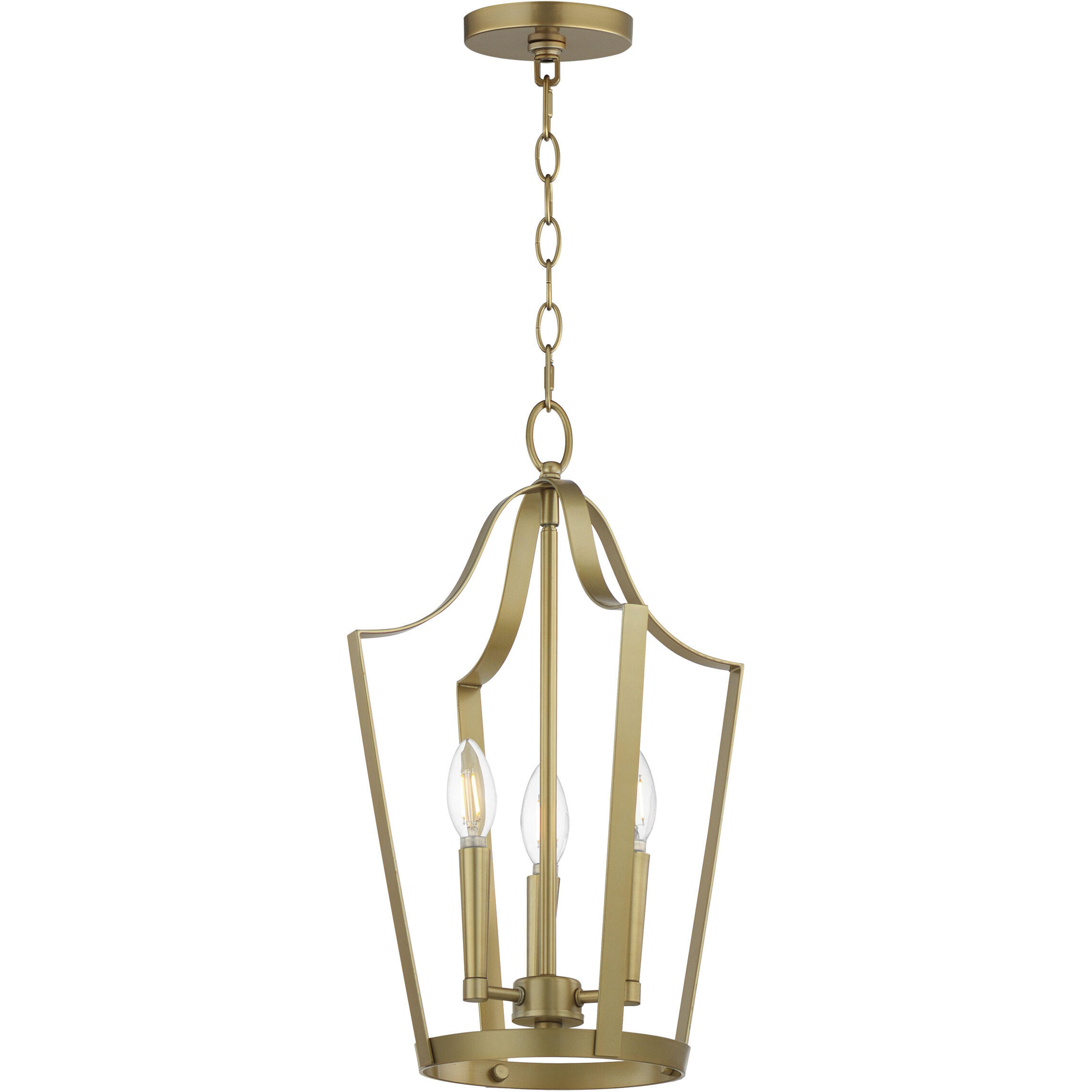Arden 3 Light 12 inch Natural Aged Brass Entry Foyer Pendant Ceiling Light