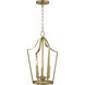 Arden 3 Light 12 inch Natural Aged Brass Entry Foyer Pendant Ceiling Light
