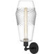 Windham 1 Light 7 inch Matte Black Sconce Wall Light in Clear Glass