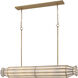 Jaxen 6 Light 48 inch Legacy Brass Linear Chandelier Ceiling Light