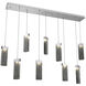 Parallel LED Classic Silver Linear Pendant Ceiling Light in 3000K LED, Smoke Granite, Multi-Port