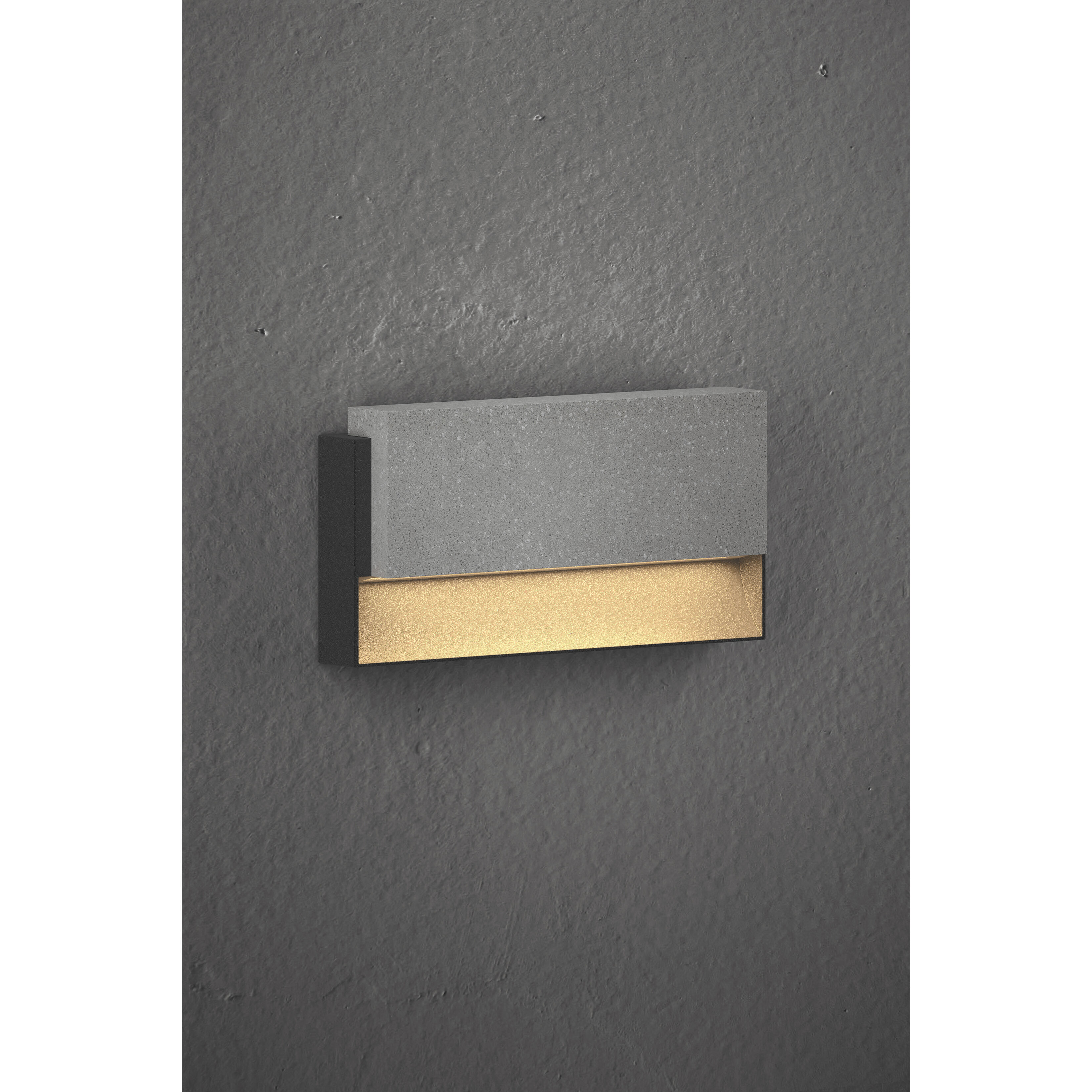 Piazza 277 9 watt Anthracite with Concrete Outdoor Step Light