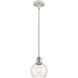 Ballston Athens 1 Light 6 inch White and Polished Chrome Mini Pendant Ceiling Light in Seedy Glass