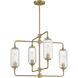 Holton 4 Light 26 inch Warm Brass Chandelier Ceiling Light