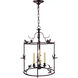 Chapman & Myers Diego 4 Light 16 inch Hand Painted Rust Finish Classical Perching Bird Lantern Ceiling Light, Grande