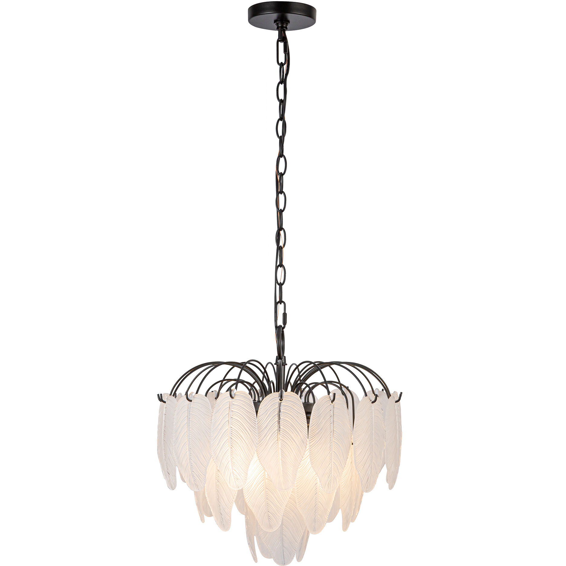 Alessia 4 Light 16.5 inch Black and White Chandelier Ceiling Light