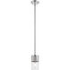 Bolivar 1 Light 4 inch Polished Nickel Pendant Ceiling Light in Clear Glass