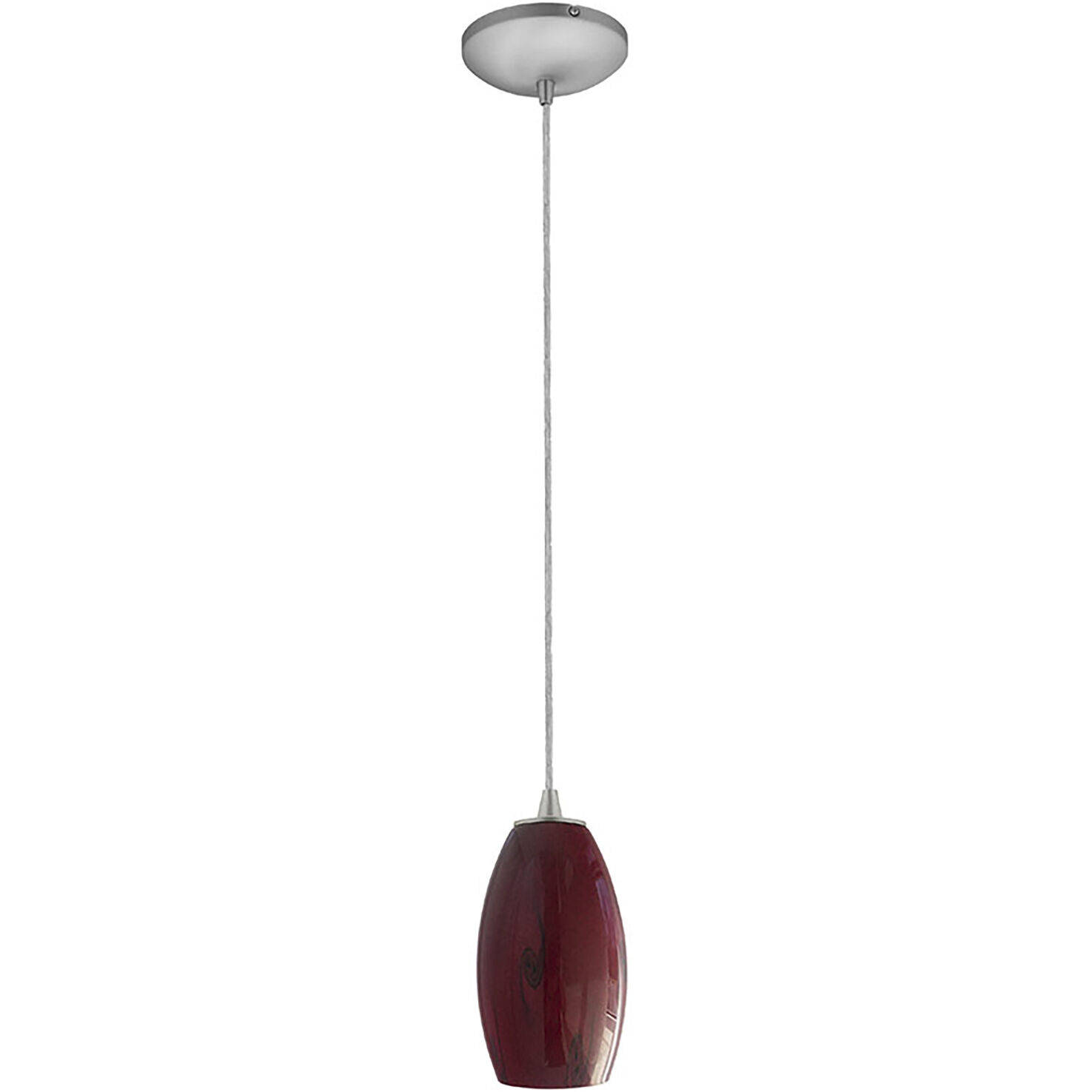Merlot LED 3.5 inch Brushed Steel Pendant Ceiling Light