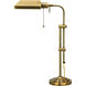 Pharmacy 22 inch 60 watt Antique Brass Table Lamp Portable Light, Adjustable Pole