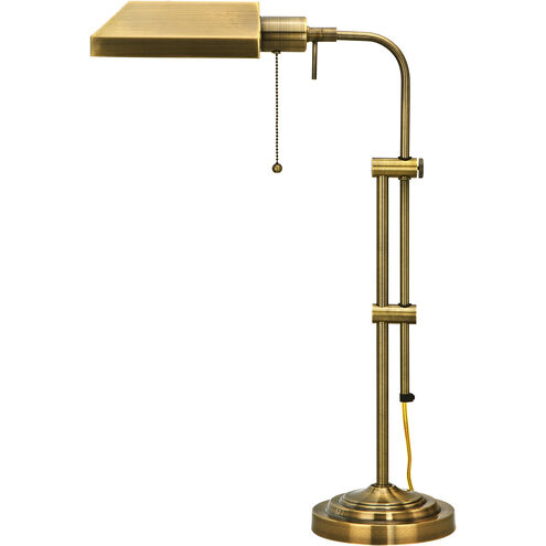 Pharmacy 22 inch 60 watt Antique Brass Table Lamp Portable Light, Adjustable Pole