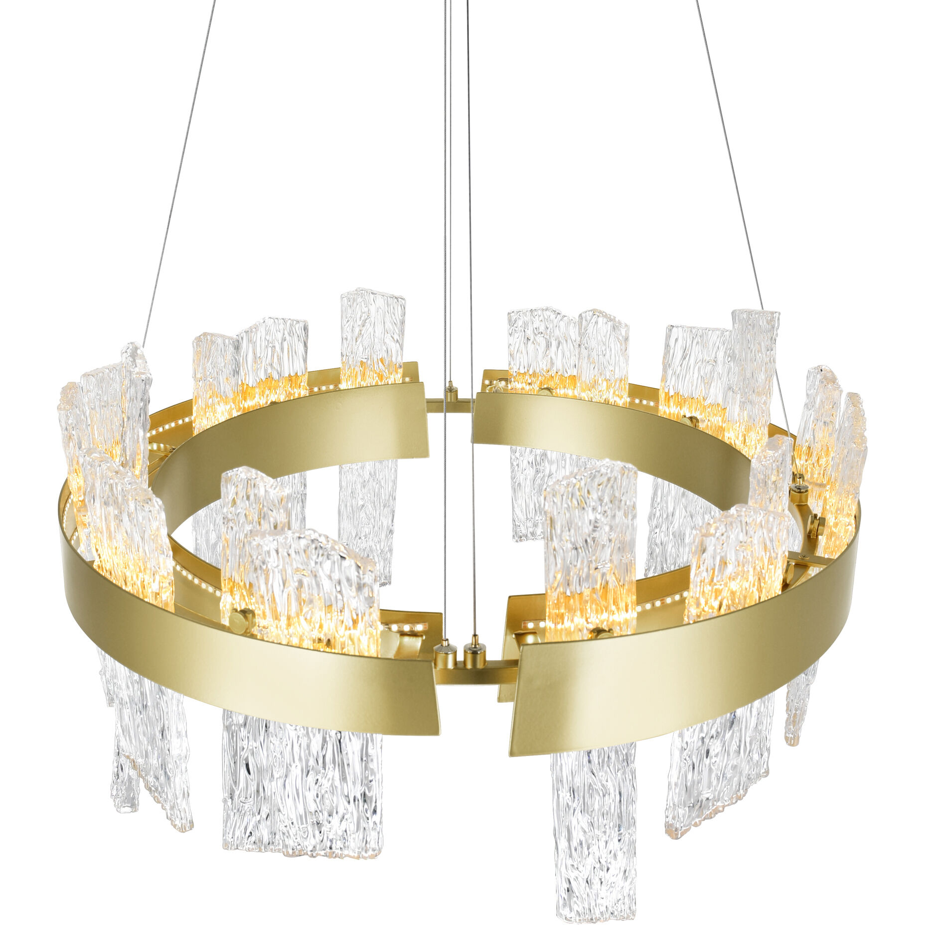 Guadiana LED 24 inch Satin Gold Chandelier Ceiling Light