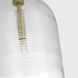 Sean Lavin Leano Linear Chandelier Ceiling Light in Hand-Rubbed Antique Brass